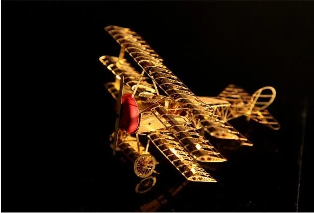Крутая миниатюрная 3D головоломка металлическая модель строительные наборы головоломка Fokker DR.1 самолет Развивающие игрушки для детей и взрослых