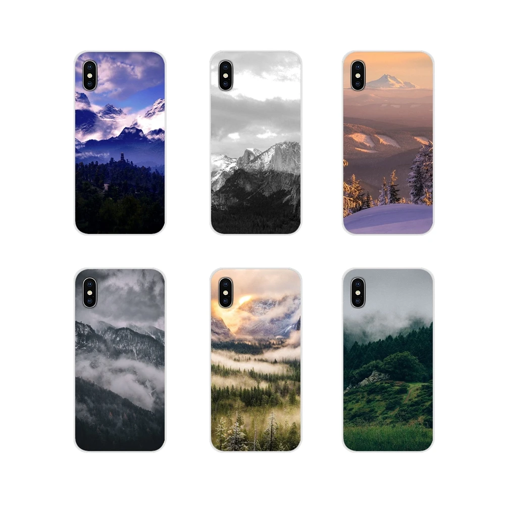 

For Xiaomi Mi4 Mi5 Mi5S Mi6 Mi A1 A2 5X 6X 8 9 Lite SE Pro Mi Max Mix 2 3 2S Mountain Forest Clouds Classic Silicone Case Covers