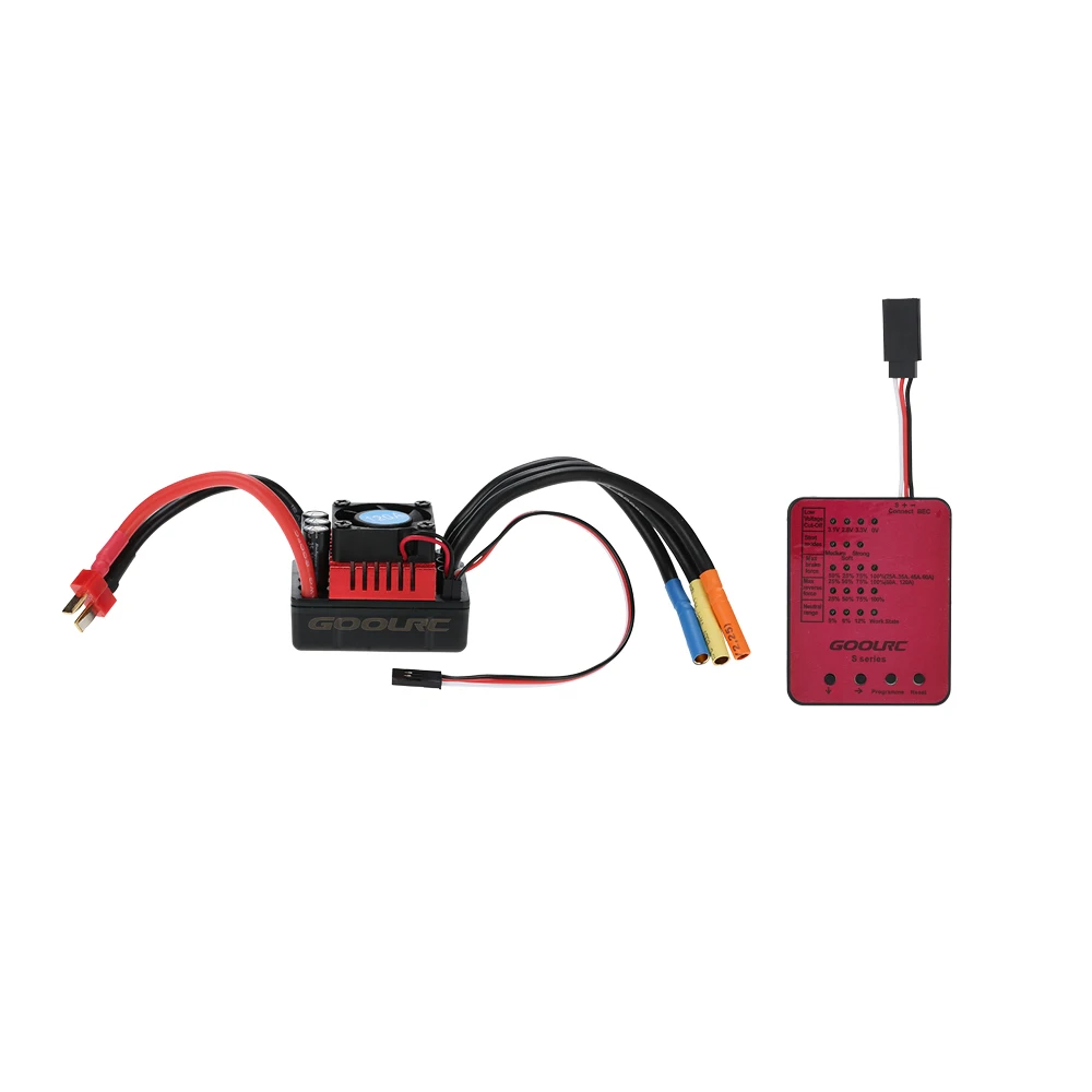 

S-120A Brushless ESC with 6.1V/3A SBEC & Programming Card for 1/8 RC Car