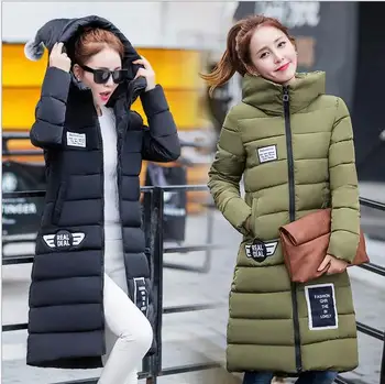 

Down parkas collarless cotton-padded jacket medium-long wadded jacket witer jackets coat plus size outerwear bread coats 16766
