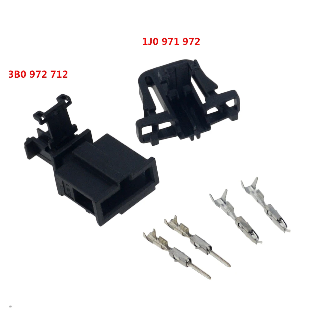 1SET 2 pins Laut Lautsprecher Sensor Stecker 1J 0 971 972 3B 0 972 712 Wasserdicht Weiblich Männlich Anschlüsse für Audi Skoda