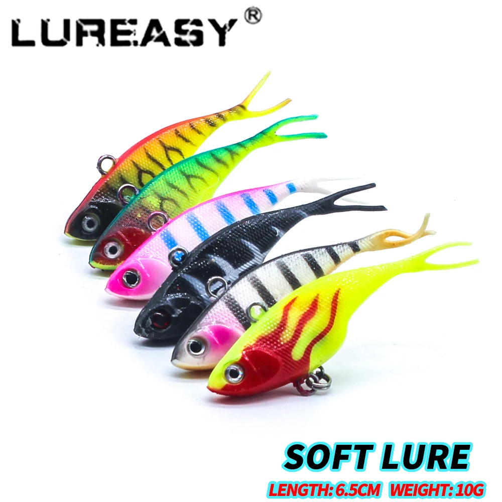 

VIB Fishing Bait 6.5 cm 10 g Fishing LURE Glow Soft Bait Silicone Swing Sinking Attract Shallow sea boat fishing accesso