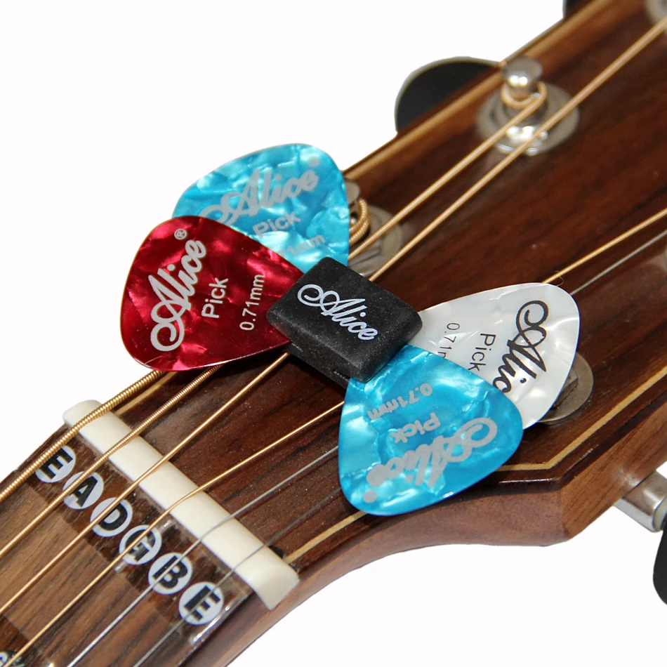 Buy Alice 5 pcs Black Rubber Pick Holder Fix on