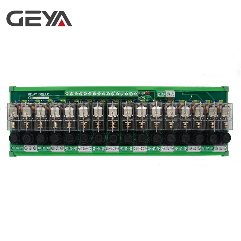 GEYA NGG2R 16 канальный Omron релейный модуль с предохранителем 12VDC 24VDC Реле PLC 1NO1NC|Реле| |