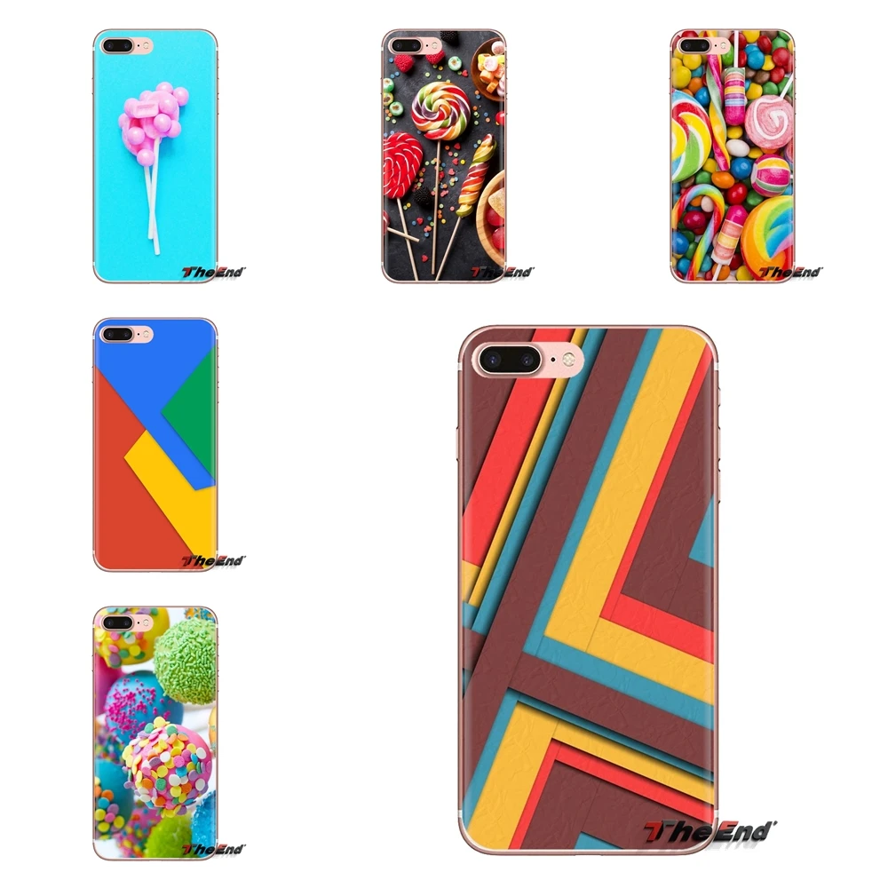 Цветные леденцы для Samsung Galaxy S3 S4 S5 Mini S6 S7 Edge S8 S9 S10 Plus Note 3 4 5 8 9 Мягкие прозрачные