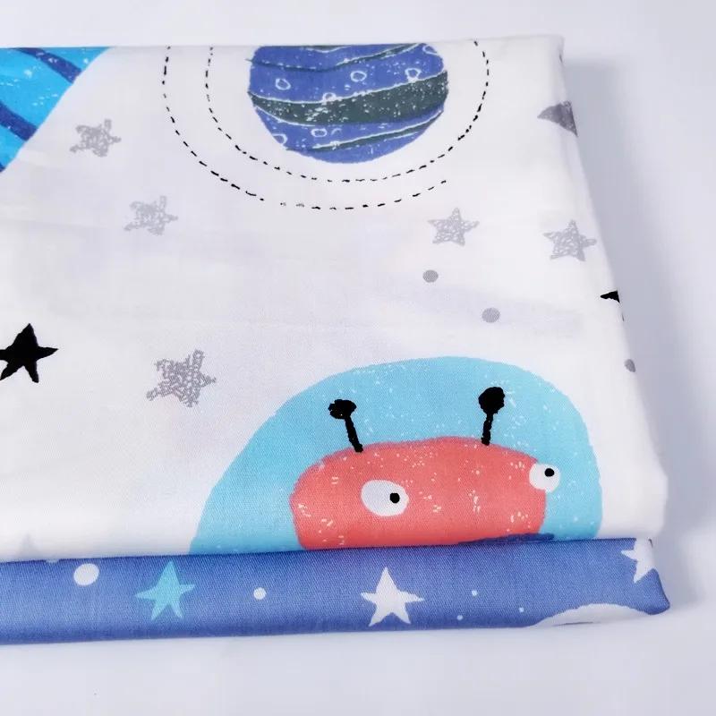 

Space Printing Cotton Twill Fabric Breathable Patchwork Cloth DIY Sewing Quilting Baby & Child Clothing Dormitory Bed Fabric