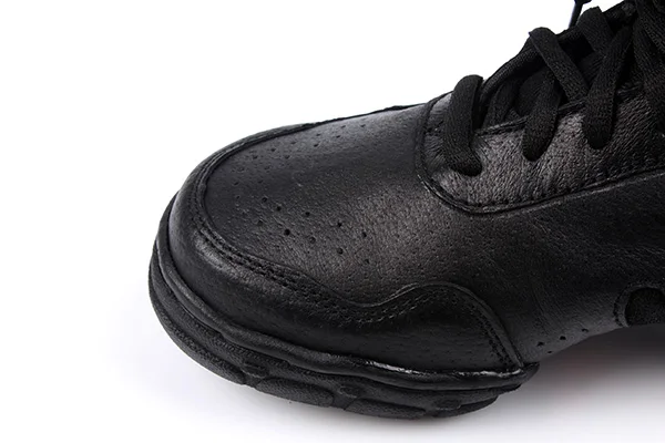 Высокое качество свиная кожа яркие черные Танцевальные Кроссовки/экономические