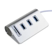 USB 3,0 3-Порты и разъёмы Алюминий USB концентратор с SD/TF Card Reader Combo Для IMac, MacBook Air, MacBook Pro, MacBook Pro, MacBook, Mac Mini, ПК и ноутбуков