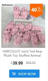 50 шт./лот совместных Тед медведь плюшевые игрушки животных мягкую коричневый куклы мишки тедди с бантом плюшевые подвеска детские игрушки