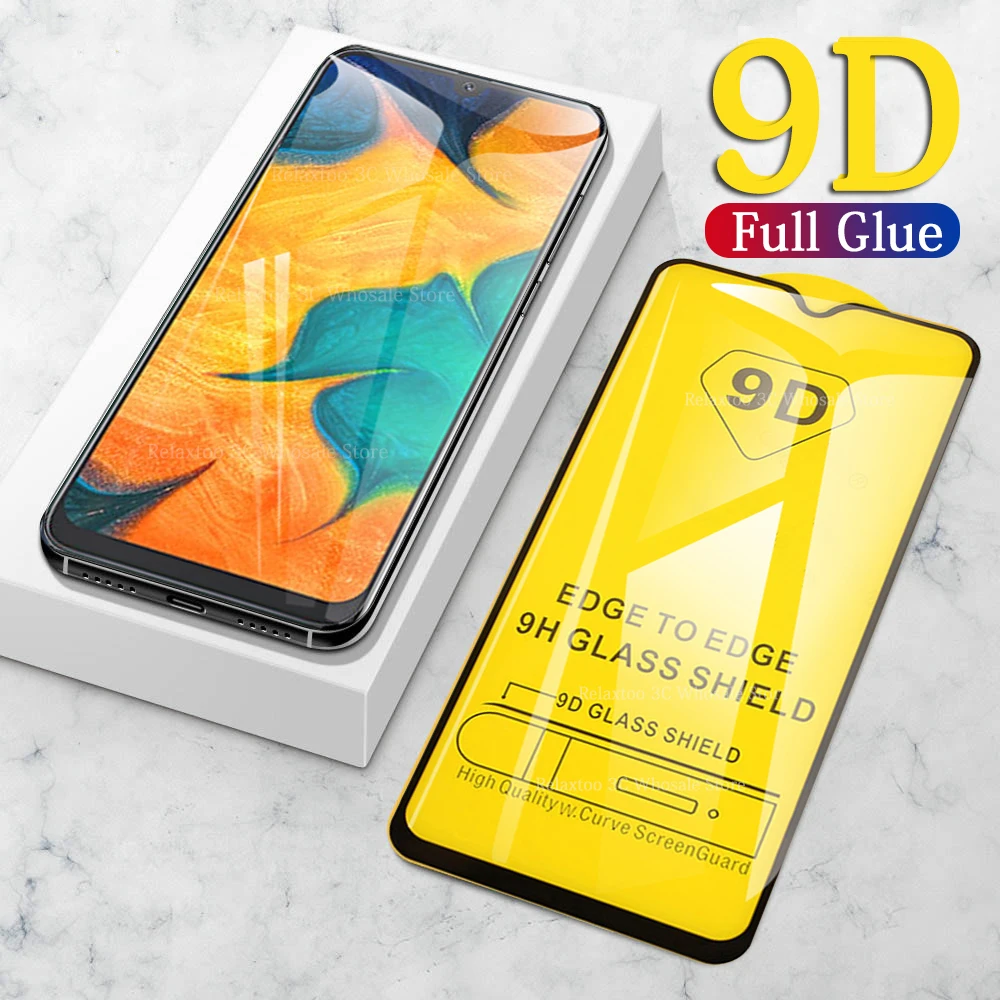 

9D Full Glue Protective Glass For Samsung Galaxy A50 A40 A70 A30 2019 Tempered Glas On The Galax A 30 40 50 70 phone Curved Film