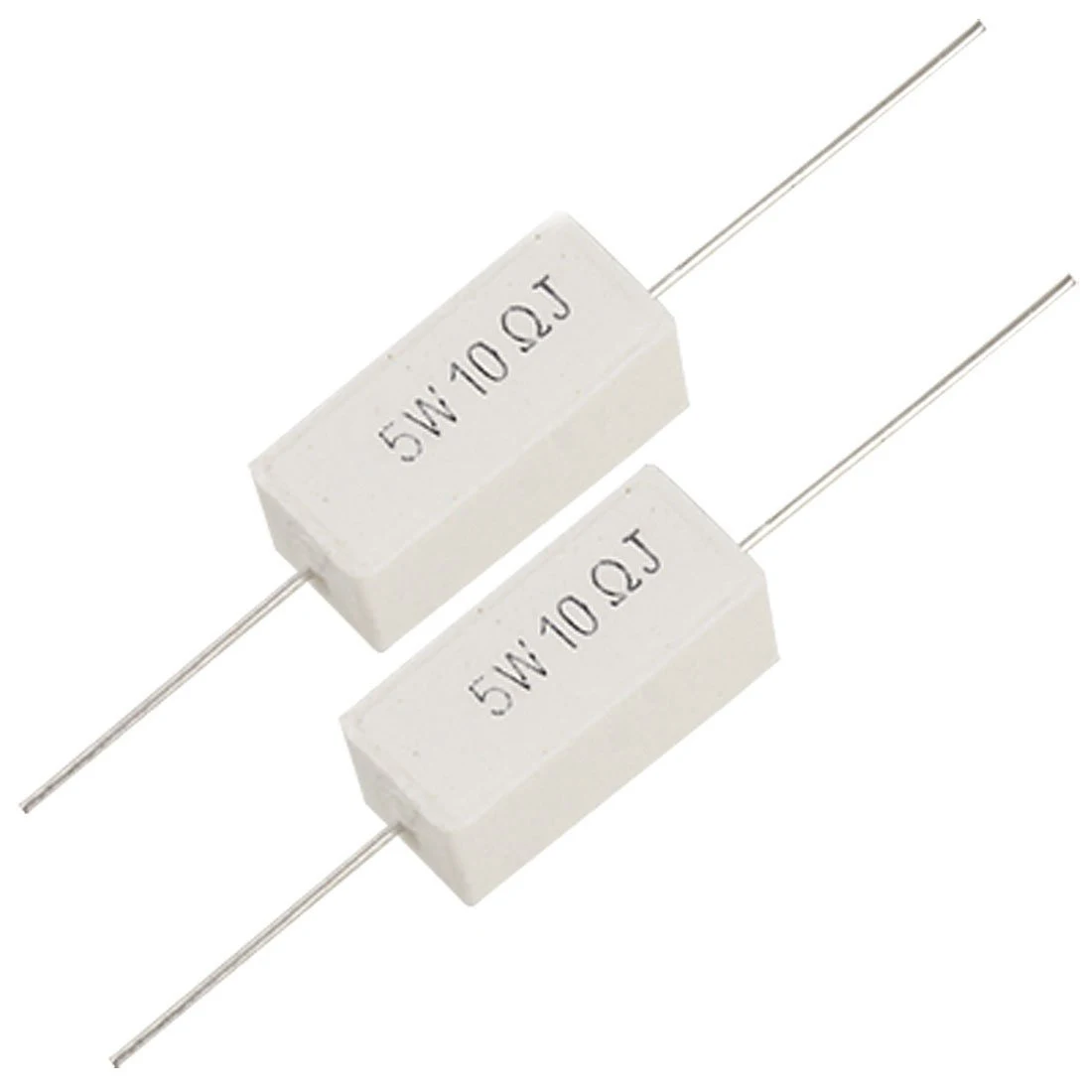 

5W 10 Ohm 5% Wirewound Cement Power Resistors x 10 Pcs