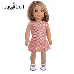 Luckydoll Новый Простой платье для девочек подходит 18 дюймов американская кукла аксессуары лучший рождественский подарок для детей