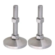 Нержавеющая сталь 80 мм Диаметр M16x100mm резьба фиксированные регулируемые ножки для машинной мебели коврик для ног Максимальная нагрузка 3Ton упаковка из 2