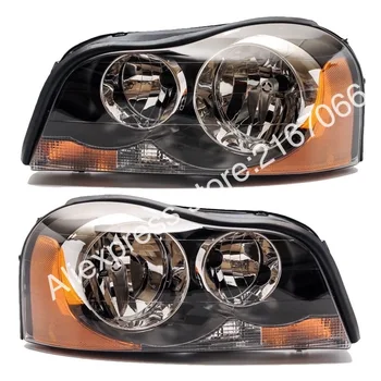 

Headlights Pair for VOLVO XC90 2002 2003 2004 2005 2006 SET Right Passenger Side + Left Driver Side - BLACK