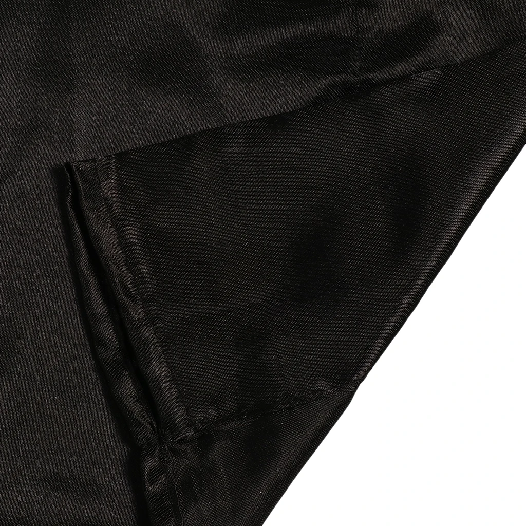 1pc Blackout Window Curtains Rod Pocket Satin Window Curtains Blackout Shade Curtains for Home Living Room Bedroom Hotel - Black