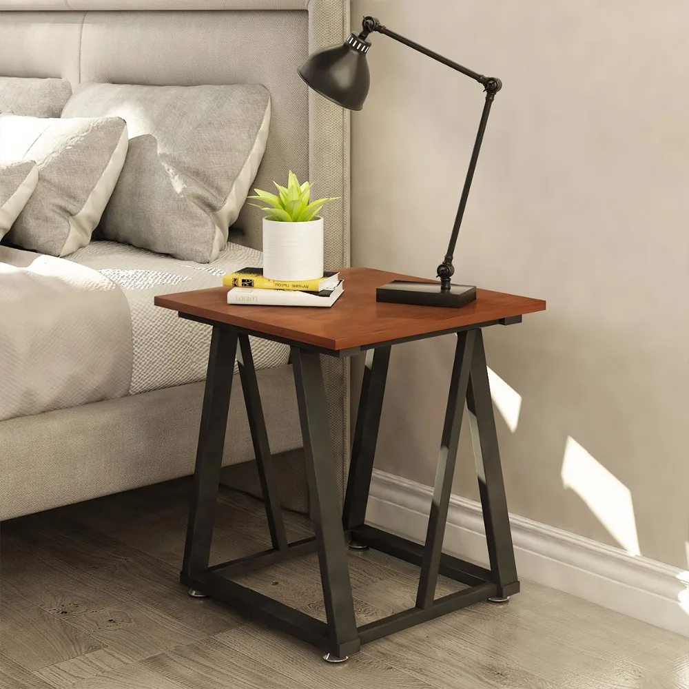 Dewel Side End Table Chair Side Table with Lower Shelf 17.7 inch D x19.68 inch H Nightstand for Living Room(End Table, Walnut) Dewel Side End Table Chair Side Table with Lower Shelf 17.7 inch D x19.68 inch H Nightstand for Living Room(End Table, Walnut)