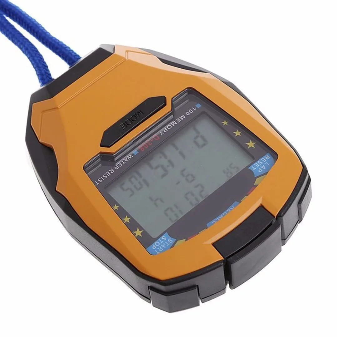 1Pcs Digital Stopwatch Handheld Digital LCD Sports Stopwatch Running Timer Counter Chronograph Fitness Equipments Pedometers