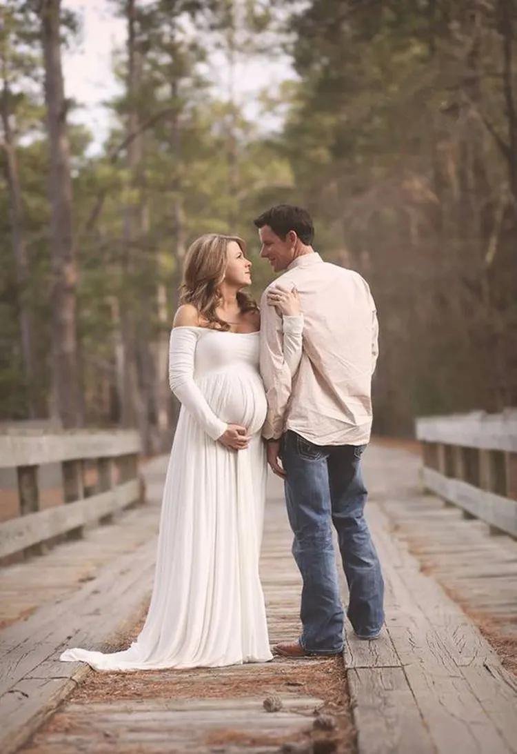 Women White Red Skirt Maternity Photography Props Elegant Pregnancy Clothes Maternity Dresses For pregnant Photo Shoot Clothing Women White Red Skirt Maternity Photography Props Elegant Pregnancy Clothes Maternity Dresses For pregnant Photo Shoot Clothing