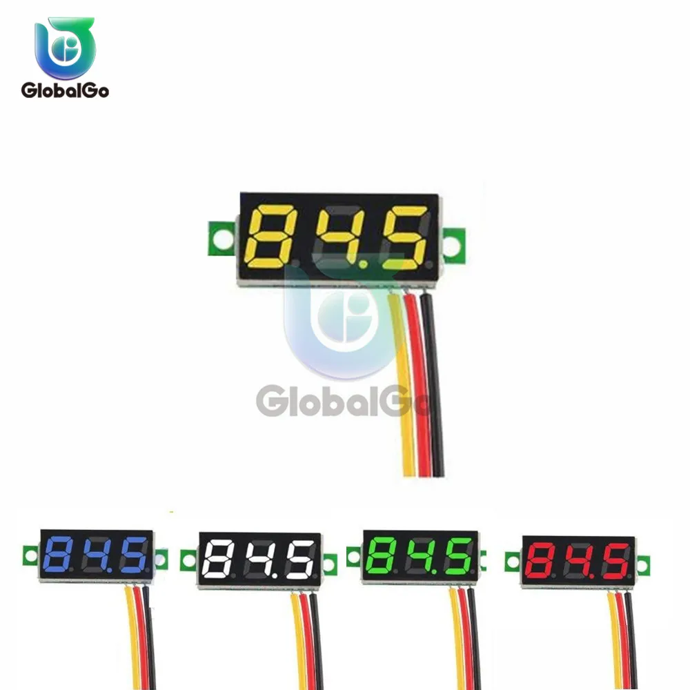 

0.28 inch Mini DC 0- 100V 3-Wire Gauge Voltage Meter Voltmeter Digital LED Display Digital Panel Meter Detector Monitor Tools