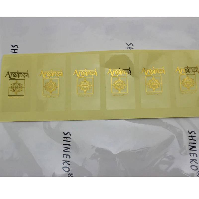 

OEM round stickers permanent round gold staming sticker private round logo label with high quality