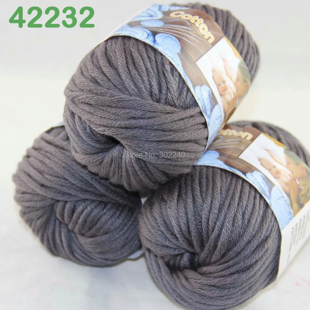 Sale 1Ball 50g Thick Worsted 100/% Cotton Hand Knitting Shawl Yarn Soft Sage