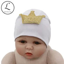 GZHilovingL/Новинка; милая хлопковая шапка с короной; шапочки для новорожденных девочек и мальчиков; сезон весна-зима; мягкая детская шапка для фотосъемки
