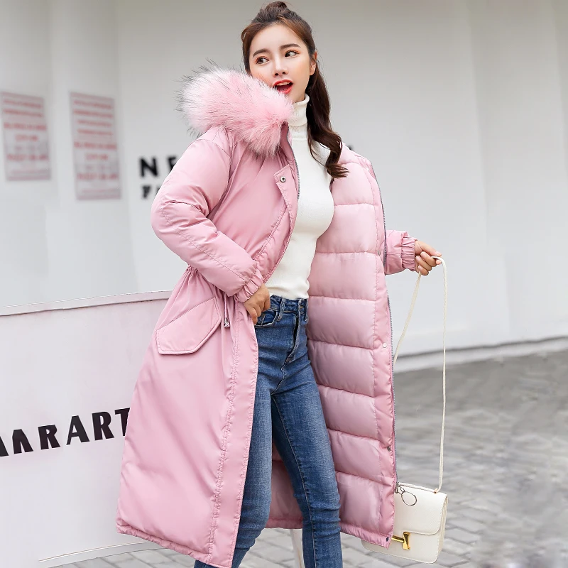 New Arrival Fashion Womens Winter Jacket 2018 High Quality Ladies Coat Long Parka Hooded With Fur Warm Outwear Parkas Womens