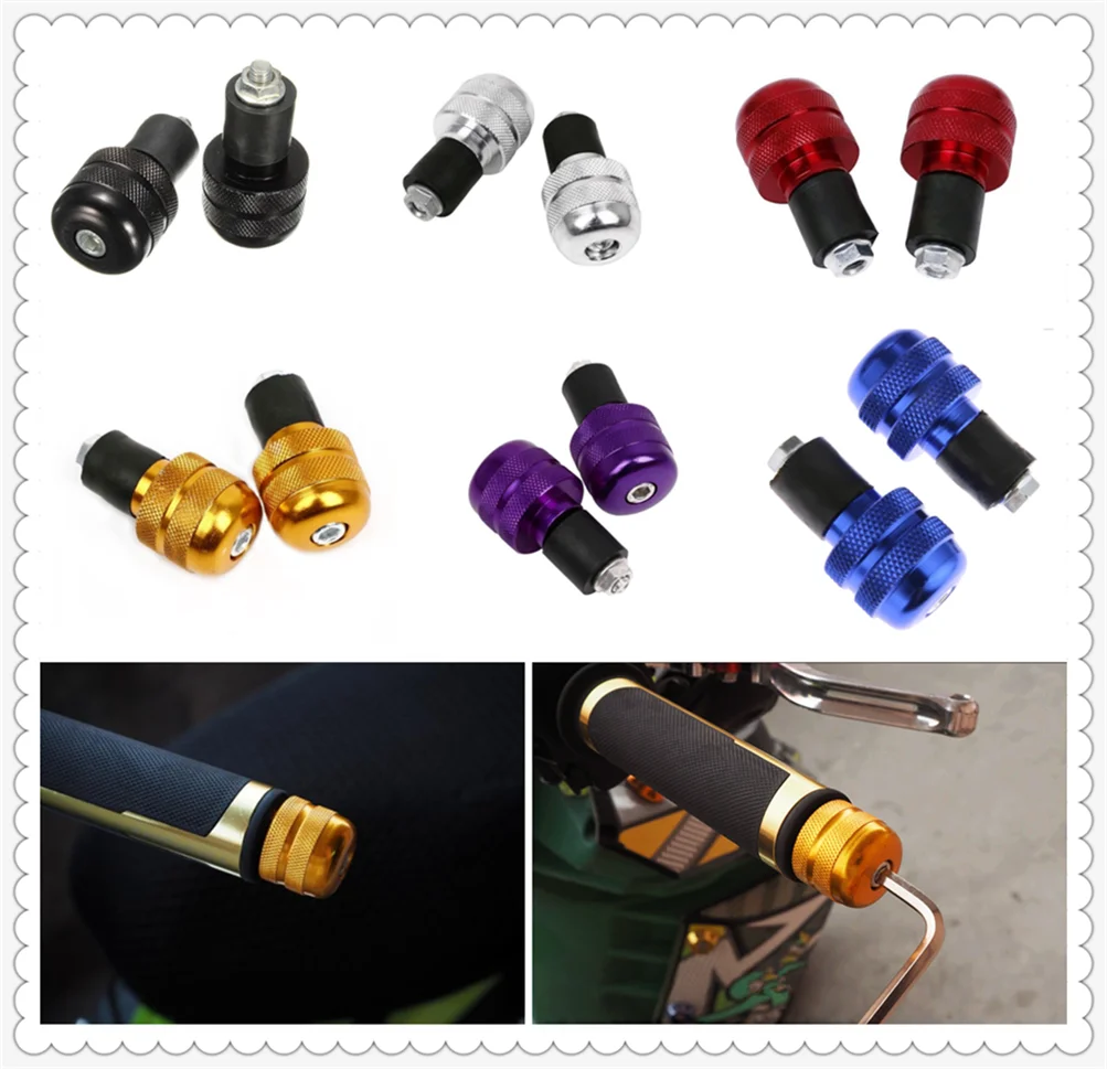 7/8" 22mm CNC Universal Motorcycle Handlebar handle Grips end Ends Cap Plug for Aprilia RSV4 RSV4 FACTORY SHIVER GT TUONO TUONO
