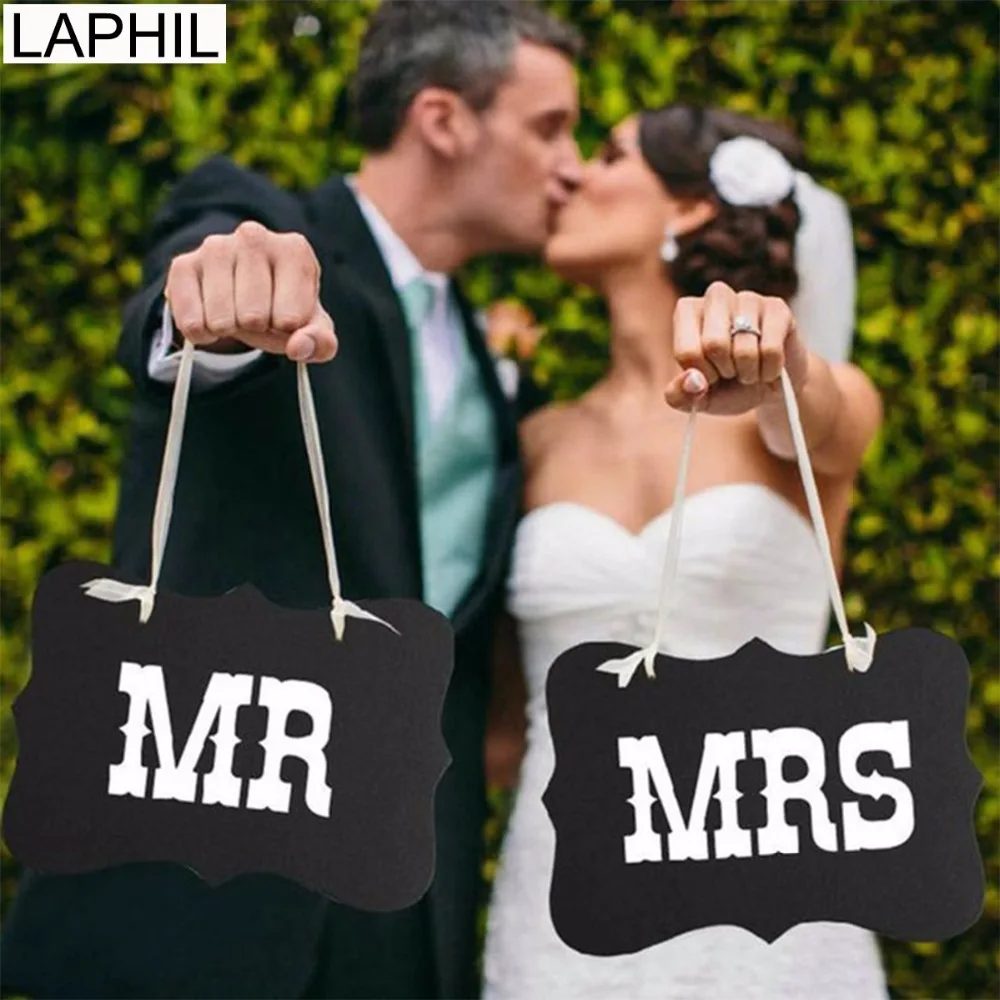 LAPHIL Mr Mrs Just Married Photo Booth Props Wedding Decoration Bridal Shower Bachelorette Party Supplies Photobooth Wedding