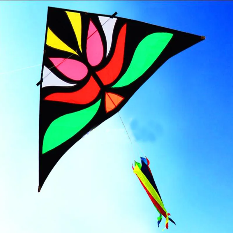 

free shipping high quality 2.8m flower fox delta kite line ripstop nylon fabric kite bird giant kites accessories diamond kites