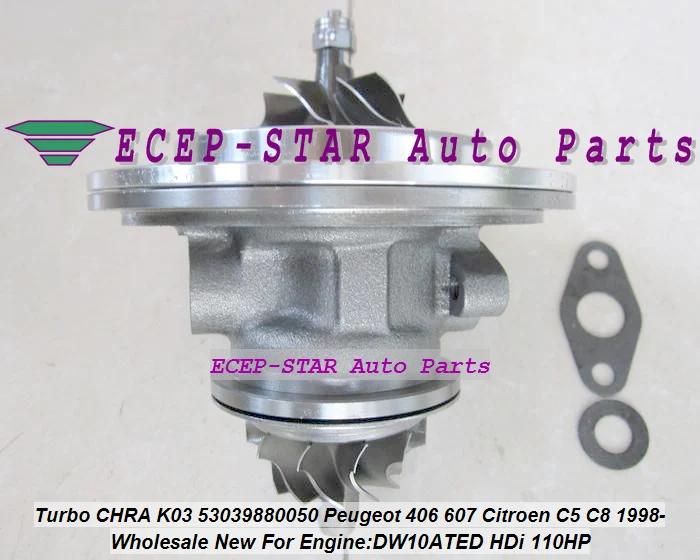 Turbo CHRA Cartridge Core K03 53039880050 53039700050 Turbocharger For Citroen C5 C8 For Peugeot 406 607 DW10ATED 2.0L HDi 1998- (3)