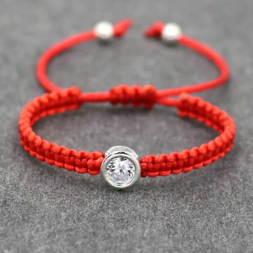 

Exquisite DIY Bracelet Crystal Zircon AAA Charm Bracelets For Women Girls Lucky Red Thread Rope Braiding Bracelet Jewelry Gift