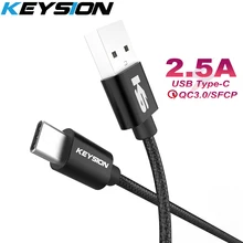 KEYSION usb type-C кабель для Xiaomi Redmi Note 7 mi9 USB кабель для samsung S9 провод для быстрого заряда USB-C шнур для зарядки мобильного телефона