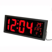 LED Digital font b Wall b font font b Clock b font with Indoor Temperature Date