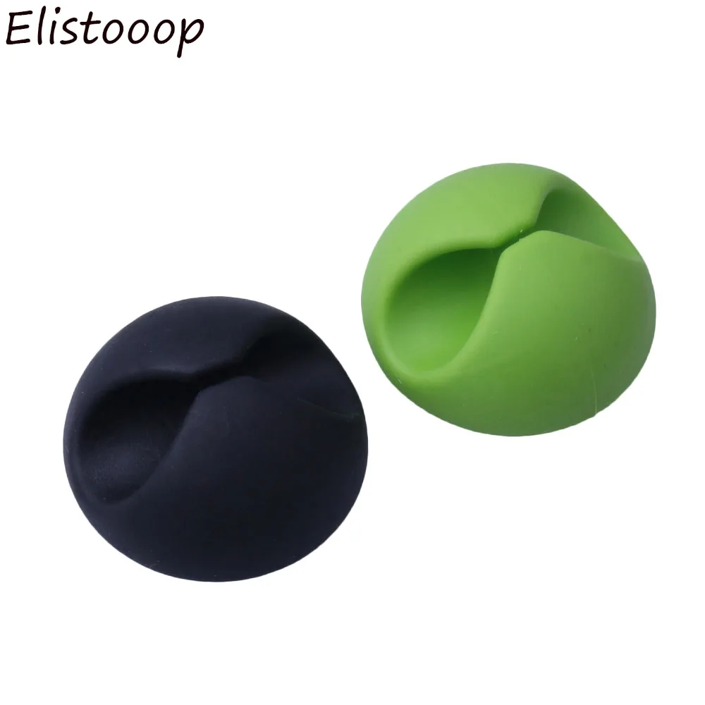 Elistooop 6 шт. цветной кабель для сматывания проводов силиконовый держатель