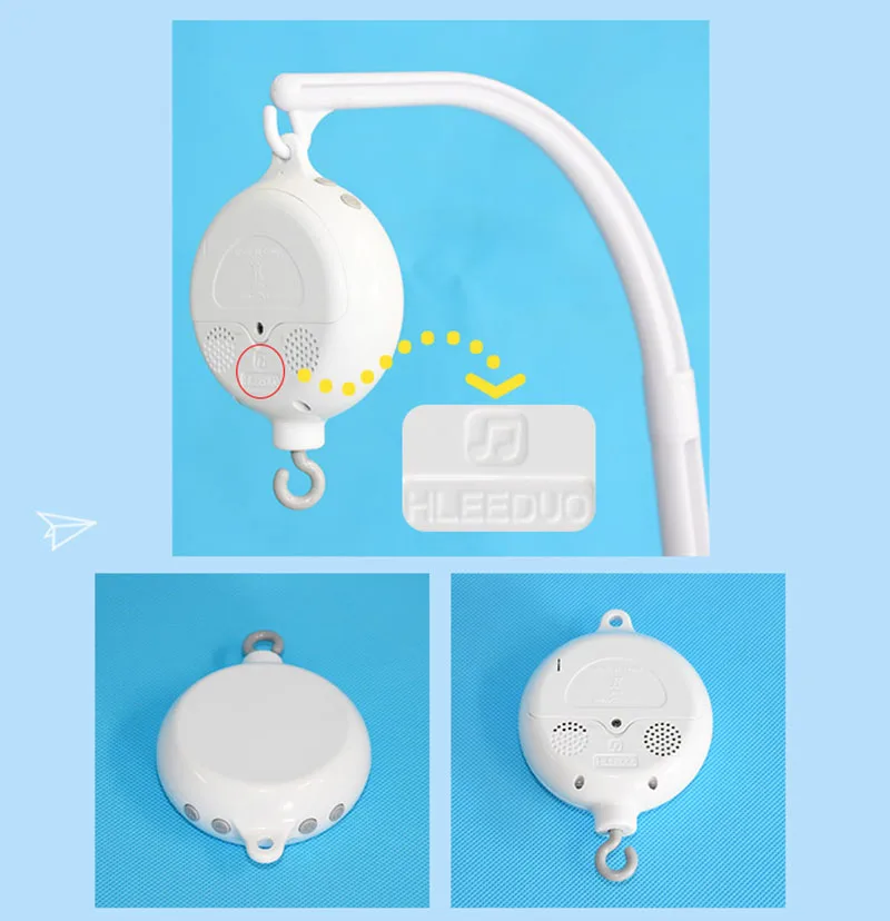 Работающая от батареек детская погремушка детская игрушка 0-12 месяцев роторная детская Мобильная кроватка кровать колокольчик Игрушка музыкальная коробка игрушка держатель кронштейн для ребенка