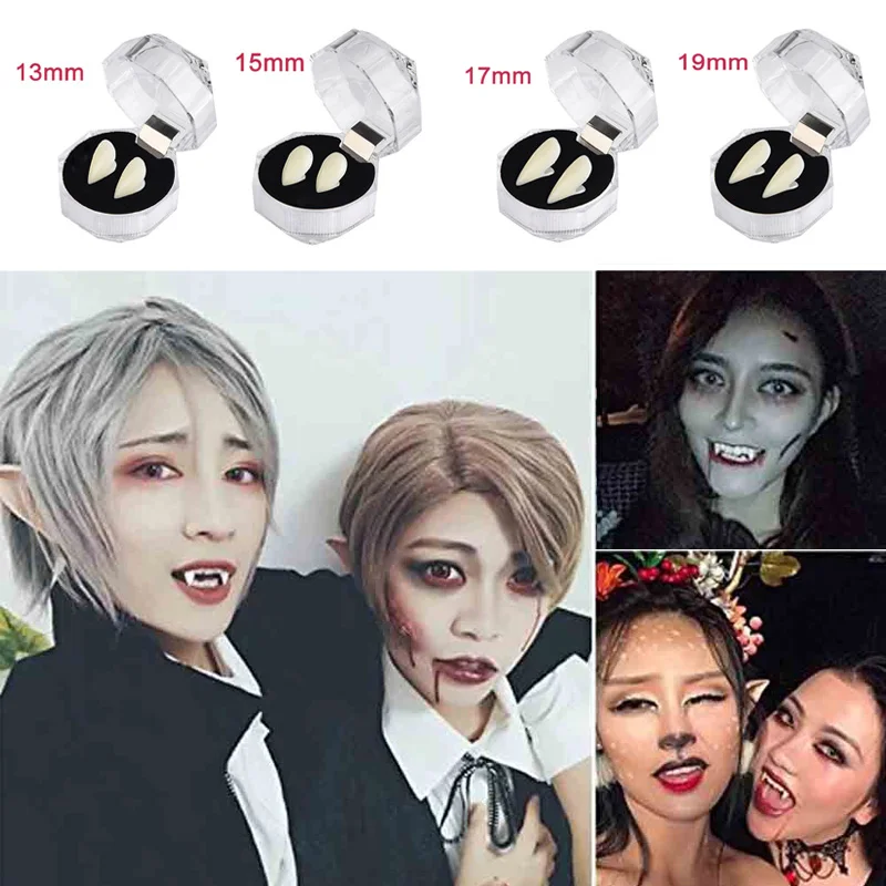 

Vampire Teeth Fangs Halloween Party Cosplay Dentures Props Accessories Tooth Repair Kit Teeth Solid Glue Denture Adhesive