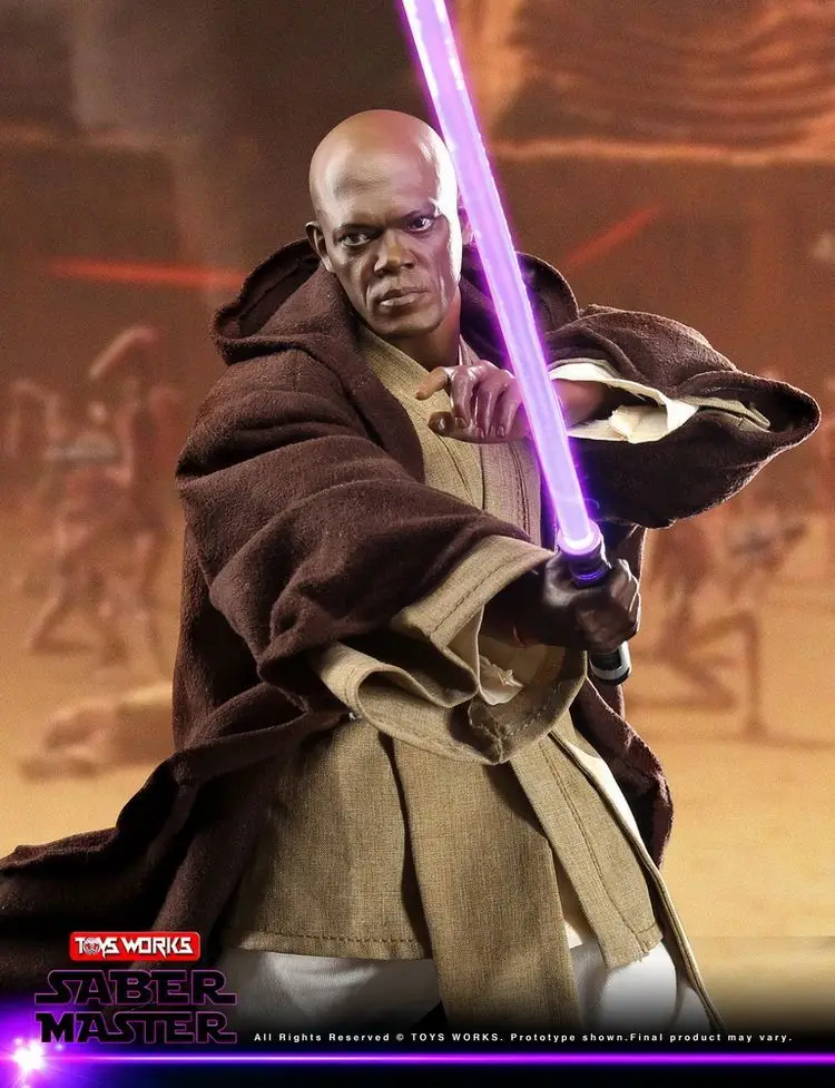 1/6 scale Collectible figure Star Wars warrior Saber Master Mace Windu 12" action figure doll Plastic model toy