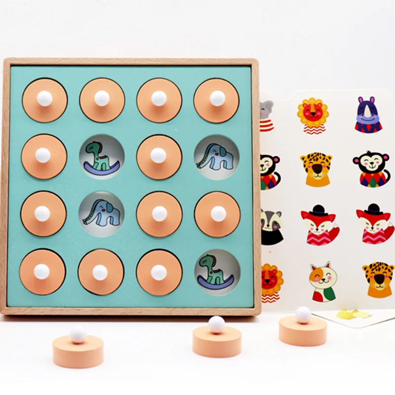 Детские деревянные шахматные игры с памятью, Детские Ранние развивающие 3D пазлы, семейные вечерние повседневные игровые Пазлы