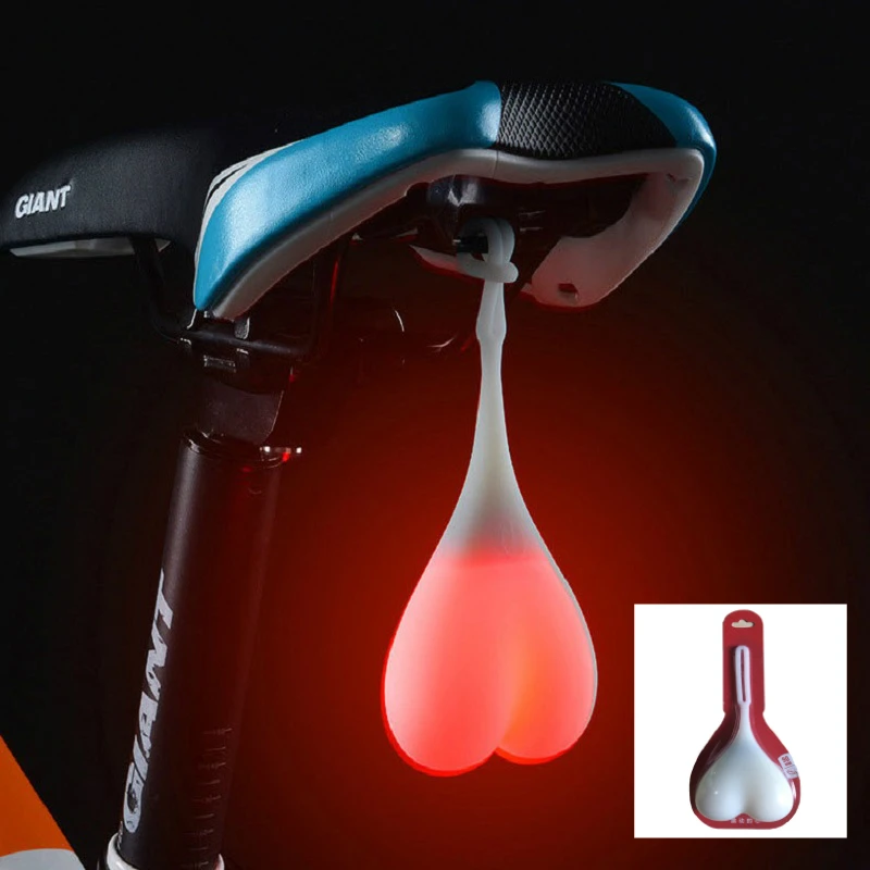 

Hurricane Bike Light Waterproof Cycling Light 3 Flash Mode Bike Taillight Rear Tail Bicycle Egg Light Heart Shape Bike Accessor