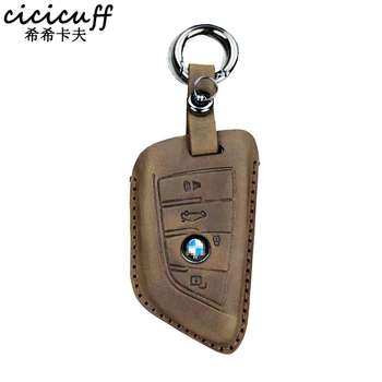 

Key Case Men/women Hand Made Genuine Leather Key Holder Wallet for BMW 3 Series/BMW 5 Series Crazy Horse Leather Key Cover New