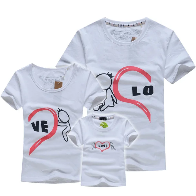 Algodón al por menor de Ropa de La Familia Camisetas Padre