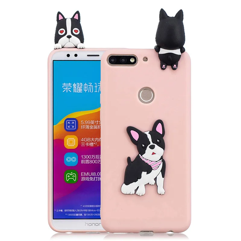 Y7 чехол для Coque huawei Y7 чехол s для huawei Y7 Prime чехол мультяшная 3D кукла игрушка Мягкий силиконовый чехол для телефона для женщин - Цвет: H