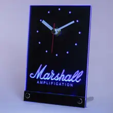 Tnc0437 Marshall guitars Bass Amplificadores mesa escritorio 3D LED reloj