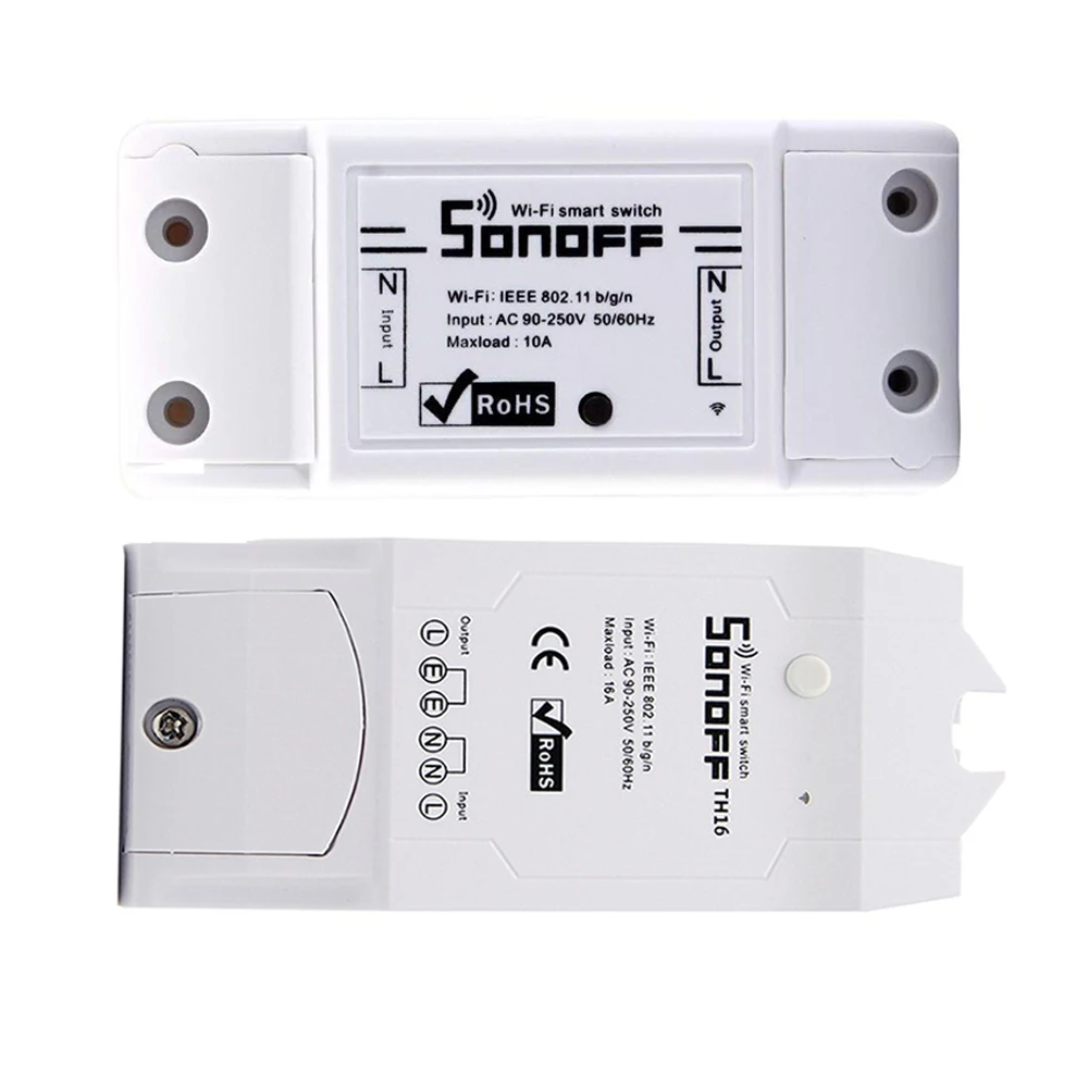 SONOFF TH10 TH16 10A 16A датчик влажности переключатель беспроводной контроля температуры