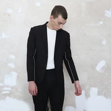 S~ 5XL по индивидуальному заказу; Большой размер; код Для мужчин одежда GD стилист для подиума; Модный повседневный комплект пальто костюмы для певцов больших размеров