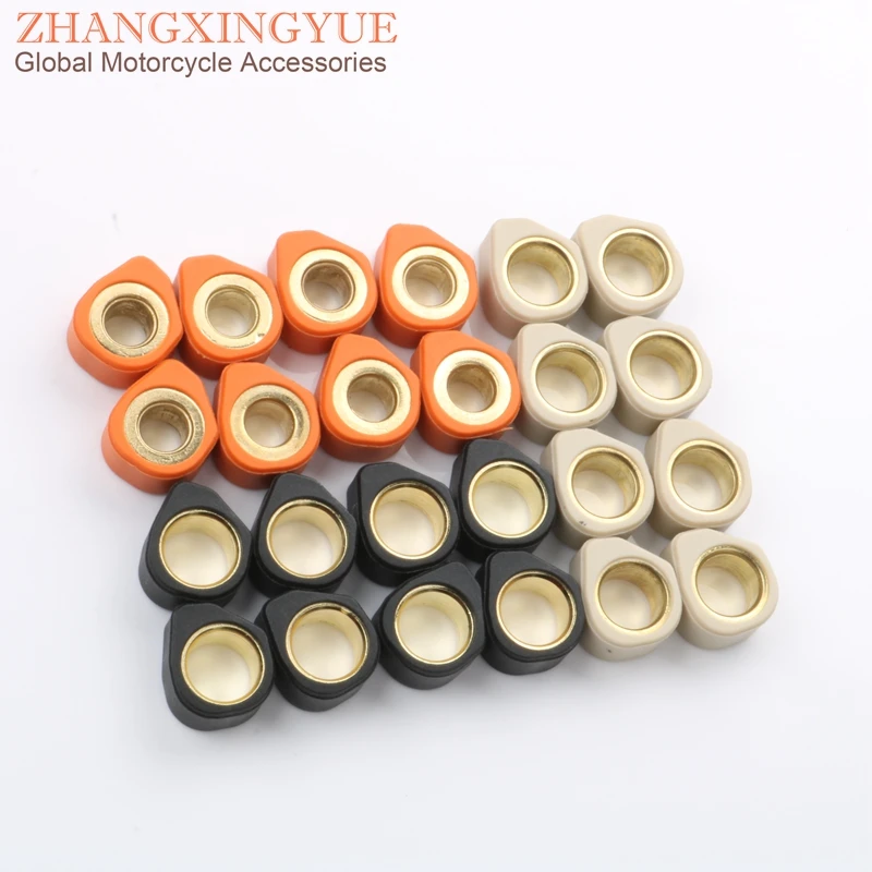 

8pc Performance Variator Roller Weights 9gram 11gram 15.5gram 20x12mm for Keeway Silverblade 250