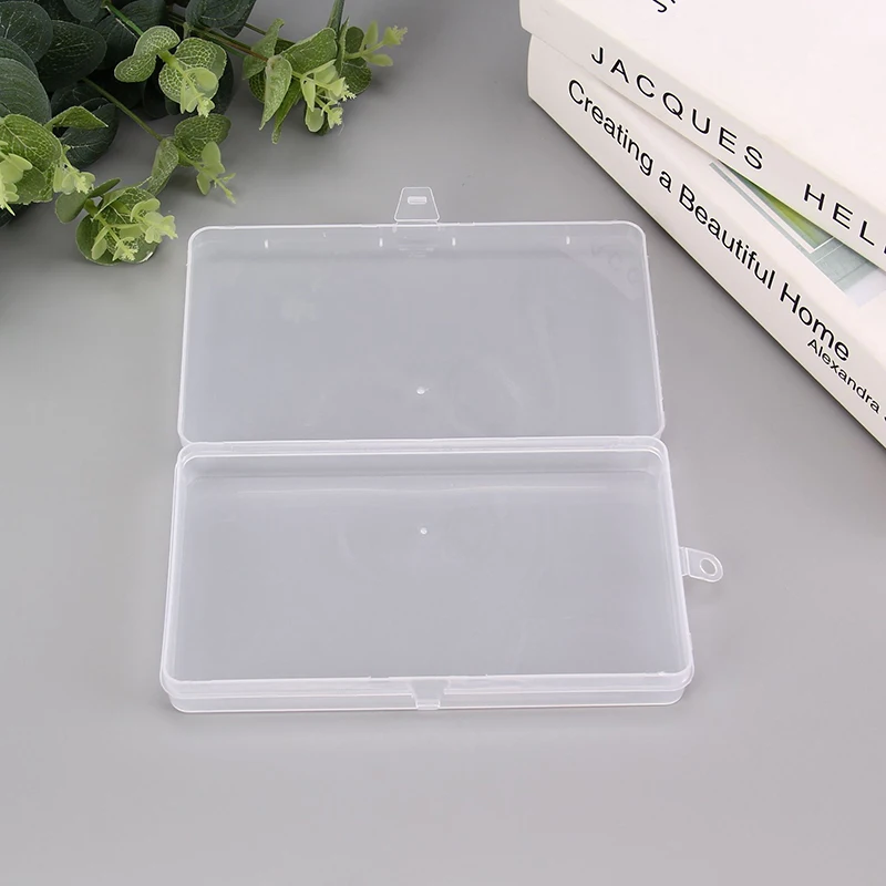 

10pcs/lot Transparet Plastic Nail Desktop Storage Case Jewely Pen Brushes Box Container Manicure Nail Desktop Tool