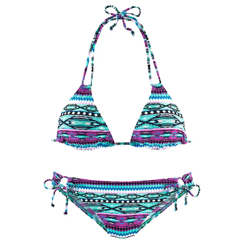 2019 New Women Brazilian Bikini Set Swimwear Halter Vest Tops Swimsuit Beach Bathing Swimwear Bathing Suit Women Beach A24# (4)