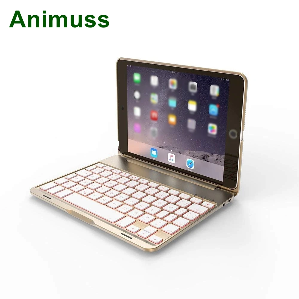 ANIMUSS для iPad 6 го поколения чехол с клавиатурой 7 цветов подсветкой свет/Bluetooth